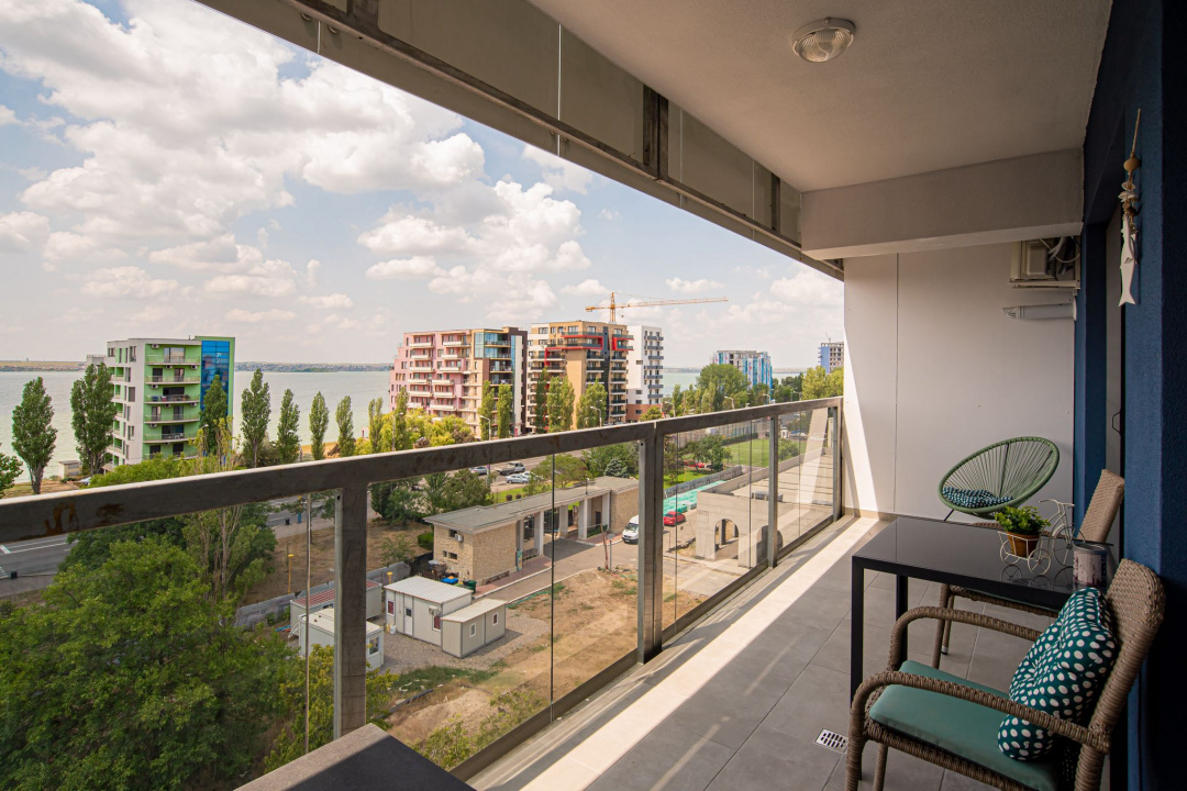 Mamaia Central - 2 Camere modern, balcon si vedere la Lac, Termen lung — fotografie 6
