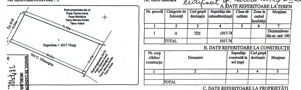 Teren 1017mp Deschidere 18ml Asfalt Utilitati Domnesti — fotografie 4